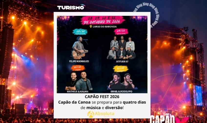CAPÃO FEST 2026 Capão da Canoa se prepara para quatro dias de música e diversão!